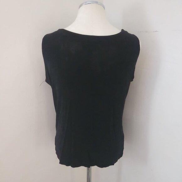 VTG A Touch of Class Clothing Black Top Women's Size L/XL - Picture 2 of 4